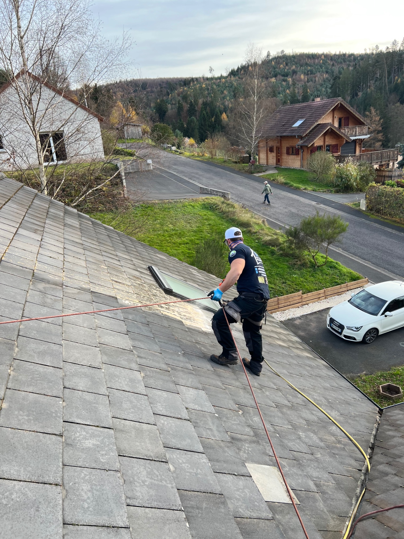 Chantier toiture ardoise Vosges